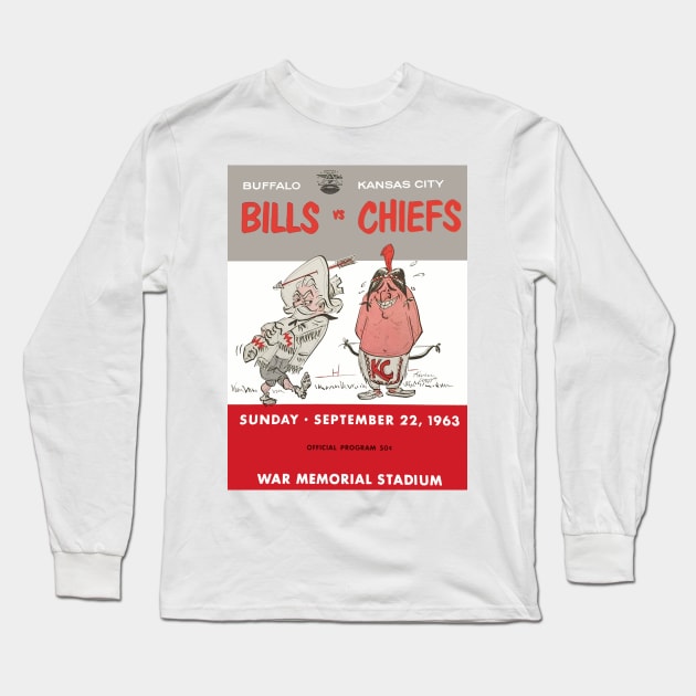 Vintage Buffalo Bills Program Long Sleeve T-Shirt by DirtyD